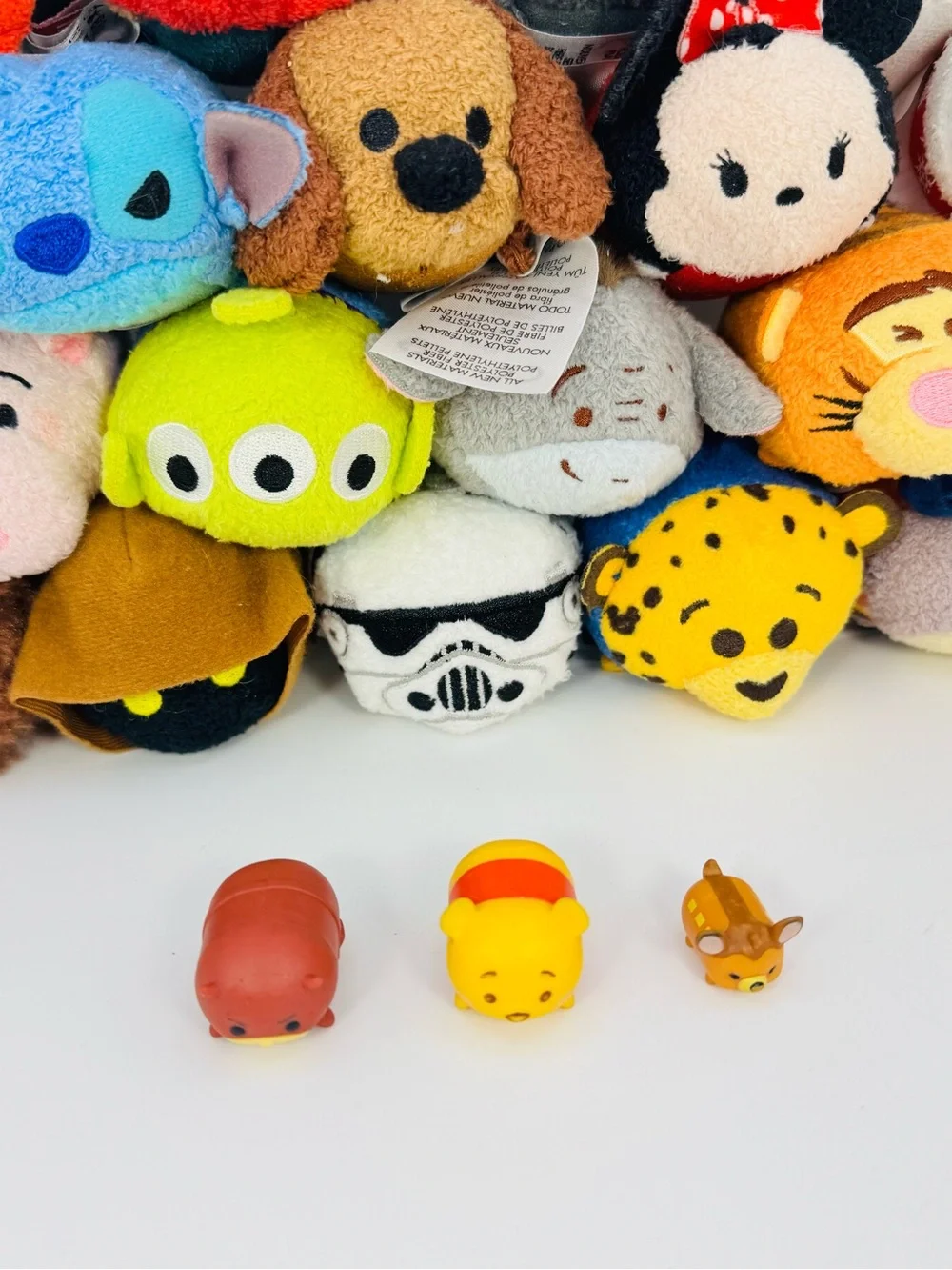 Disney Tsum Tsum Lot Of 27 Plush 3 Inch + 3 Figures Star Wars Marvel